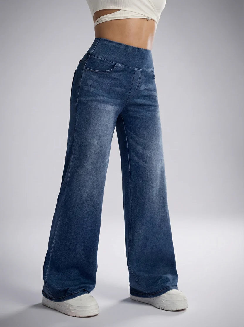 ZOE-Pantaloni larghi con effetto snellente