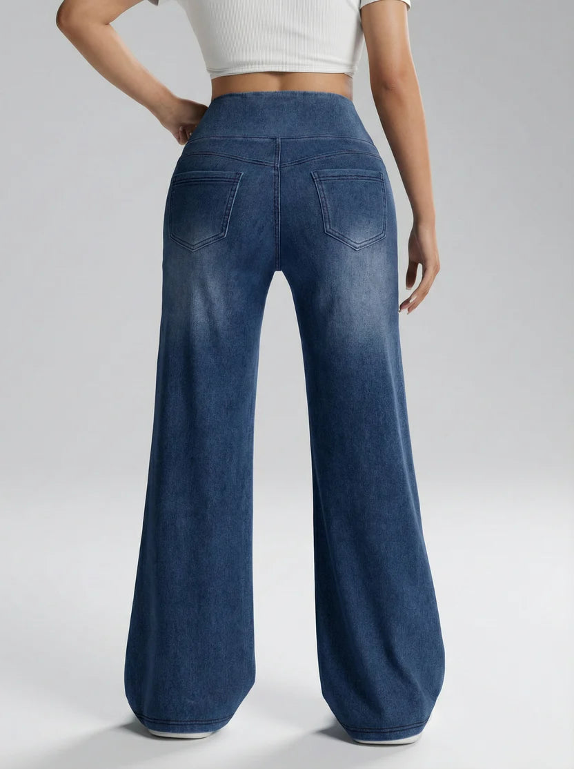 ZOE-Pantaloni larghi con effetto snellente